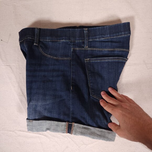 Judy Blue Denim Pull On Shorts Womens Size Large Cuffed Short Pants Jeans - Picture 9 of 12